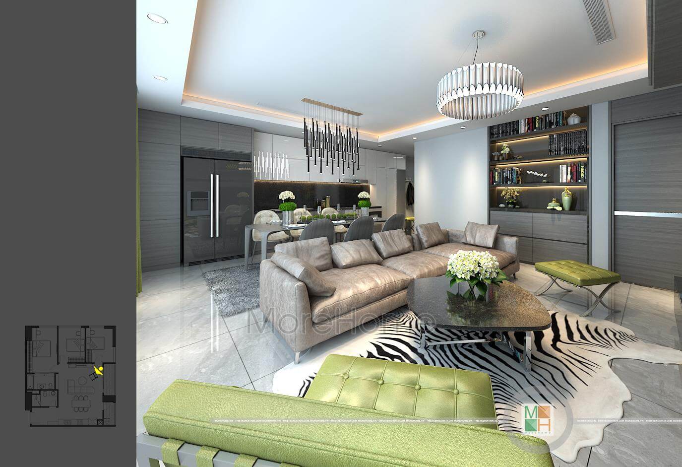 Thiết kế nội thất chung cư Imperia Garden Nguyễn Huy Tưởng